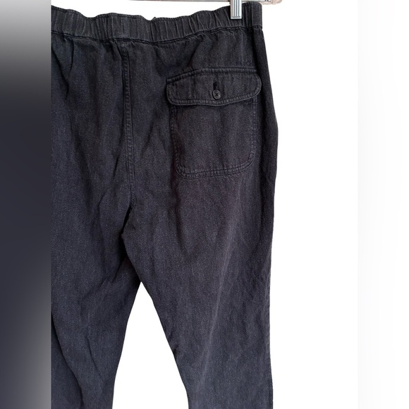 Outerknown Casual Pull-On Drawstring Pants with Pockets Gray hemp Cotton - Picture 7 of 9